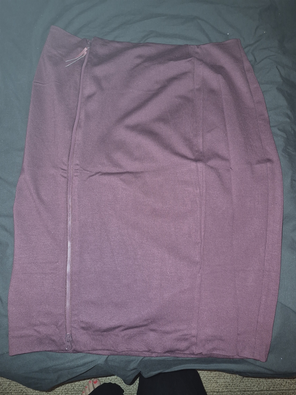 NWT Lane Bryant Maroon Pencil Skirt with Side Zip